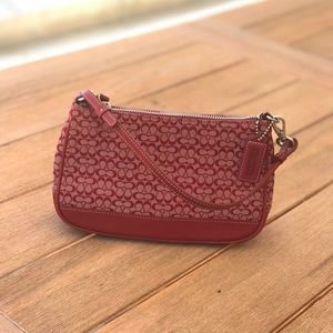Red Demi mini C Coach handbag